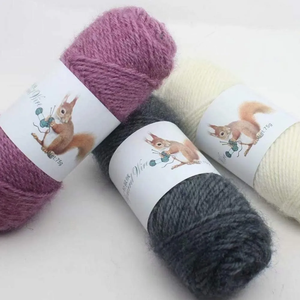 Beige Camel Squirrel Cashmere Yarn Fashion Crochet Yarn DIY Squirrel Knit Yarn Weaving Yarn Hand Knitting Yarn Knitting Materials for Winter Sweater Hat Scarf 600g/8 skeins