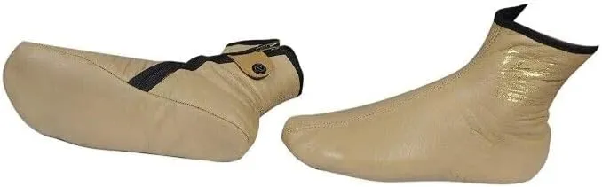 Beige Winter Leather Socks Khuff Slipper Home Shoes 100% Halal (6-12 Size) By ADEEFA ENTERPRISES. (Beige, US Footwear Size System, Adult, Women, Numeric, Medium, 12)