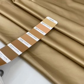 Beige Satin Of Soft Polyester - Sample
