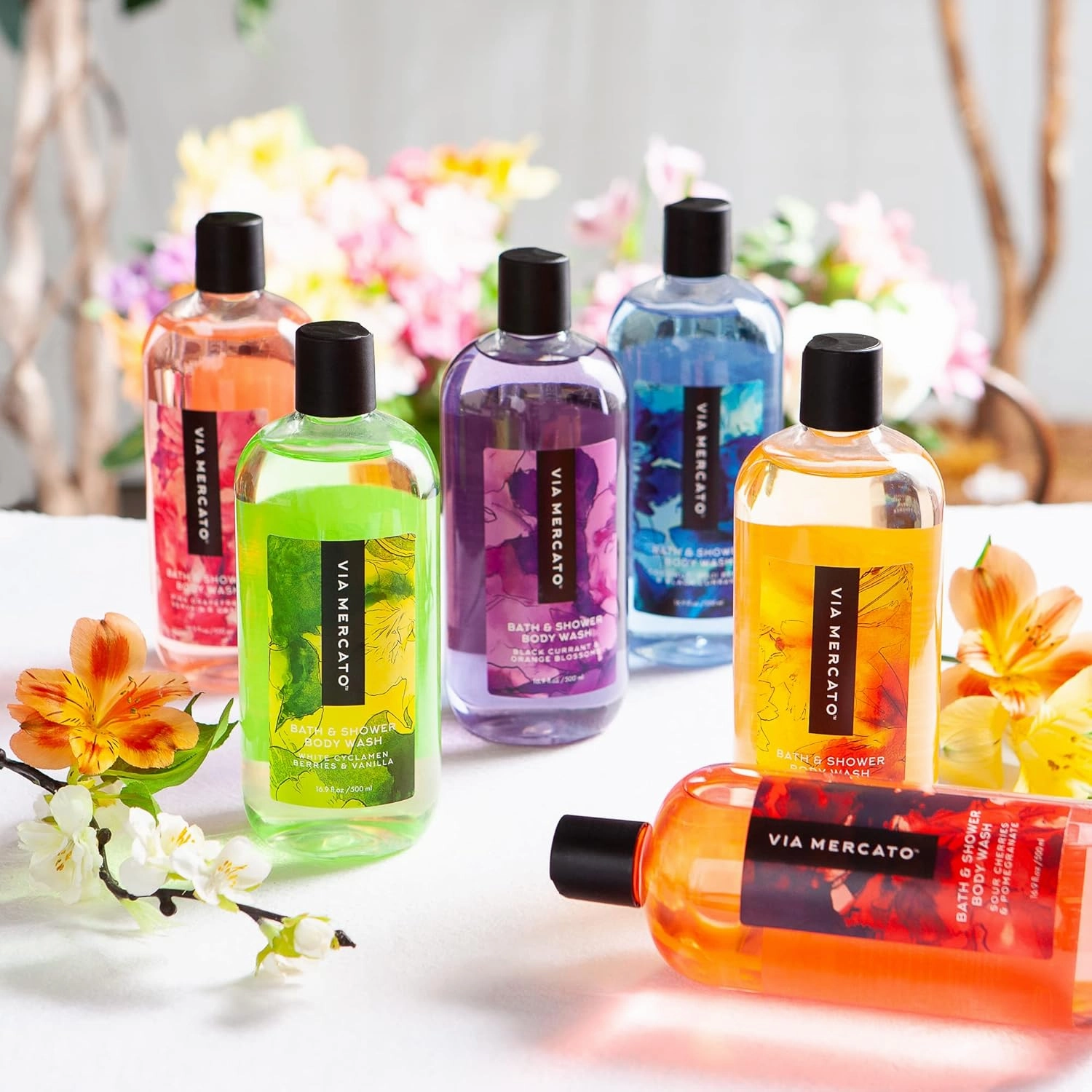 Bella Collection, Hydrates & Invigorates, Shower Gel, 500 ML, No. 4 - Pink Grapefruit, Vervain & Cassis