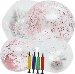 BESPORTBLE 1set Inflatable Glitter Confetti Beach Pool Party Favors for Boys and Girls Adults Eye-catching Swim Toys for Garden