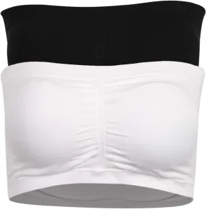 BINACL Women's Bandeau Bralette, Summer Strapless Removable Padded Seamless Basic Layer Tube Top Bra 2/3 Packs