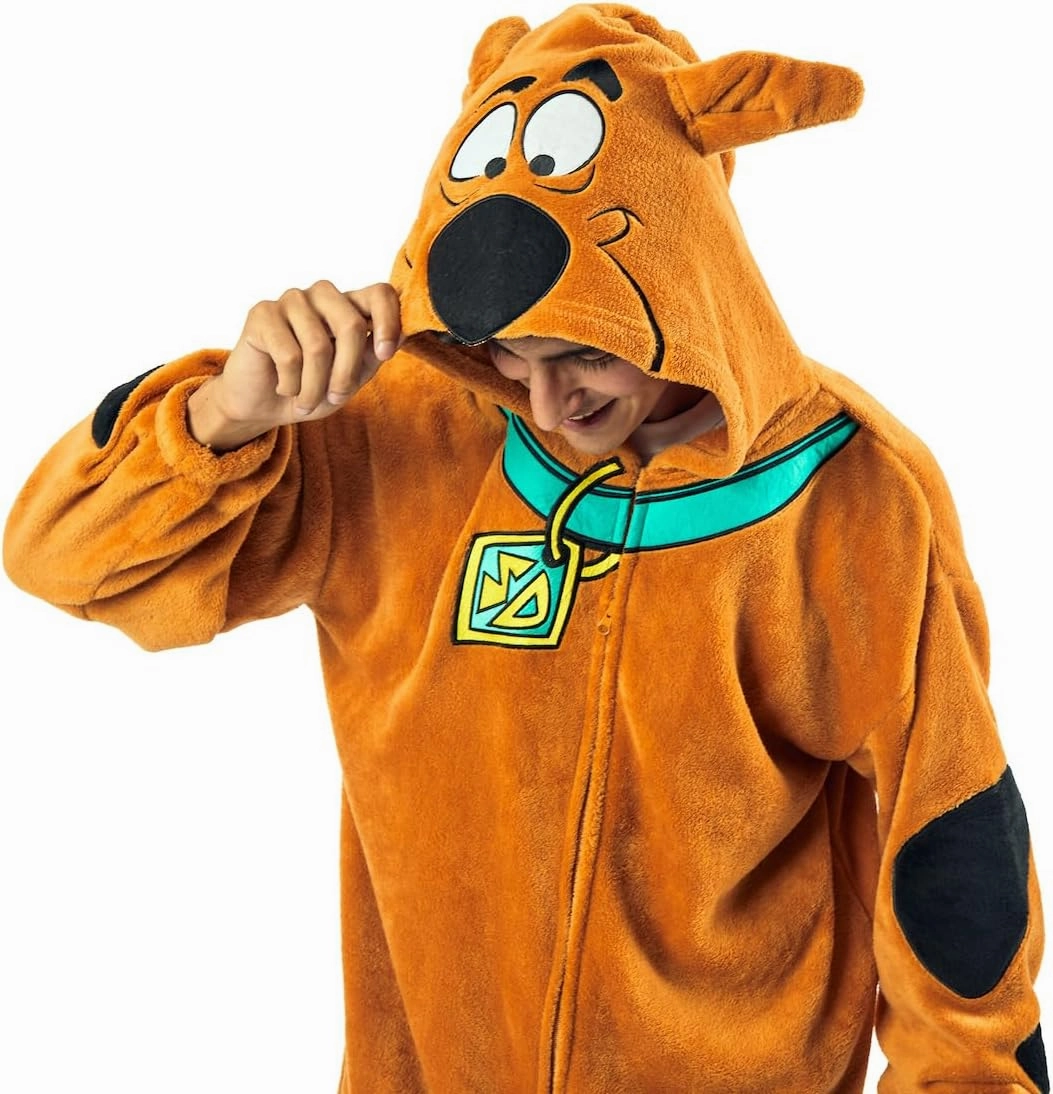 Bioworld Scooby Doo Adult Kigurumi Union Suit With Hood