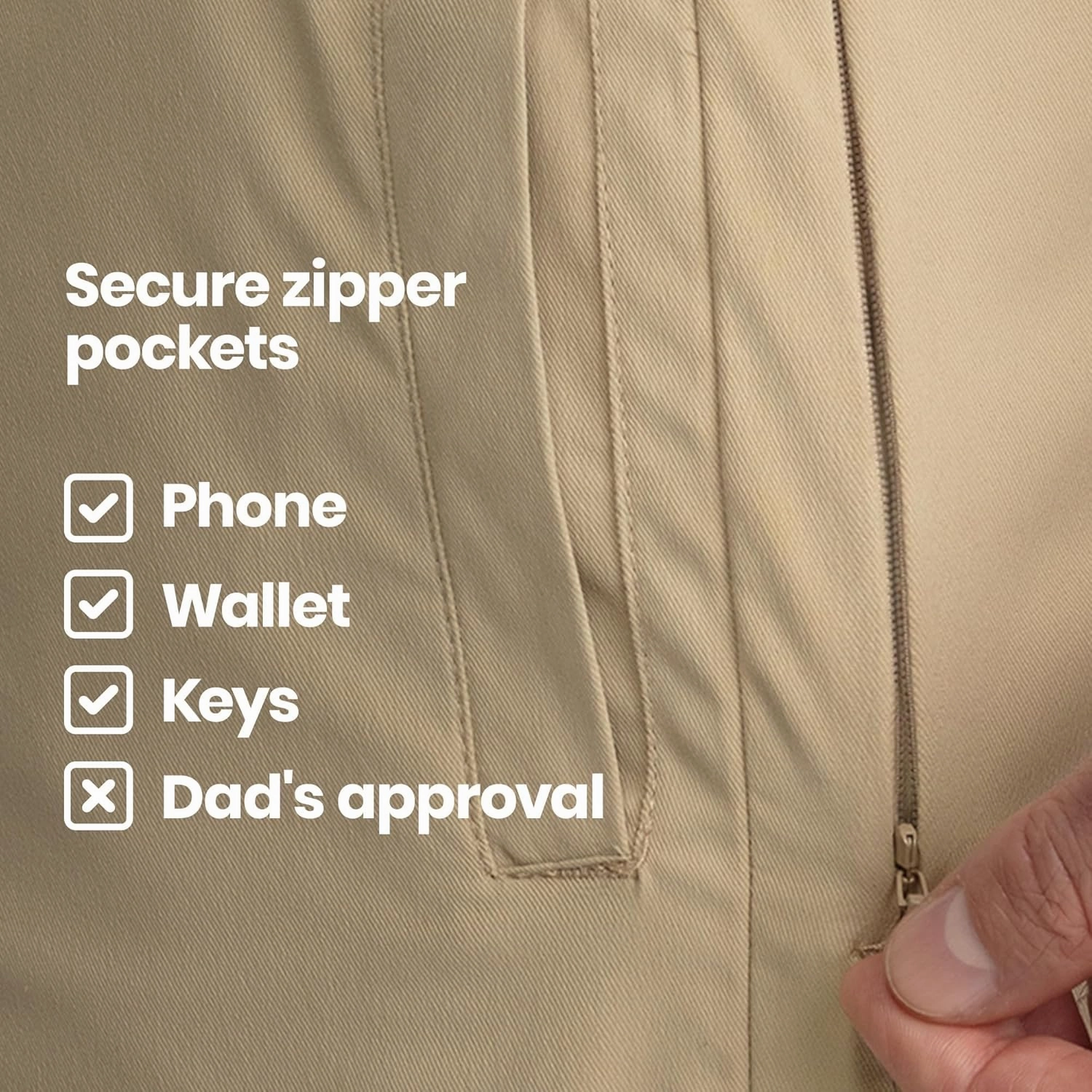 birddogs Mens Khaki Shorts – Casual, Slim Fit, Stretch Shorts with Built-in Liner for Comfort – Regular Length, 7” Inseam
