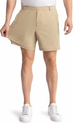 birddogs Mens Khaki Shorts – Casual, Slim Fit, Stretch Shorts with Built-in Liner for Comfort – Regular Length, 7” Inseam