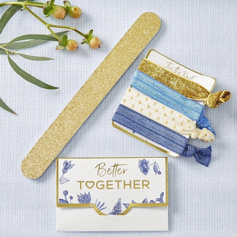 Blue Willow Wedding Survival Kits - Set of 6 - Emergency Kit, Engagement Supply Makeup Bag for Bride, Perfect Bride Gift, Bridesmaid Presents, Wedding & Bachelorette Party Favors by Kate Aspen