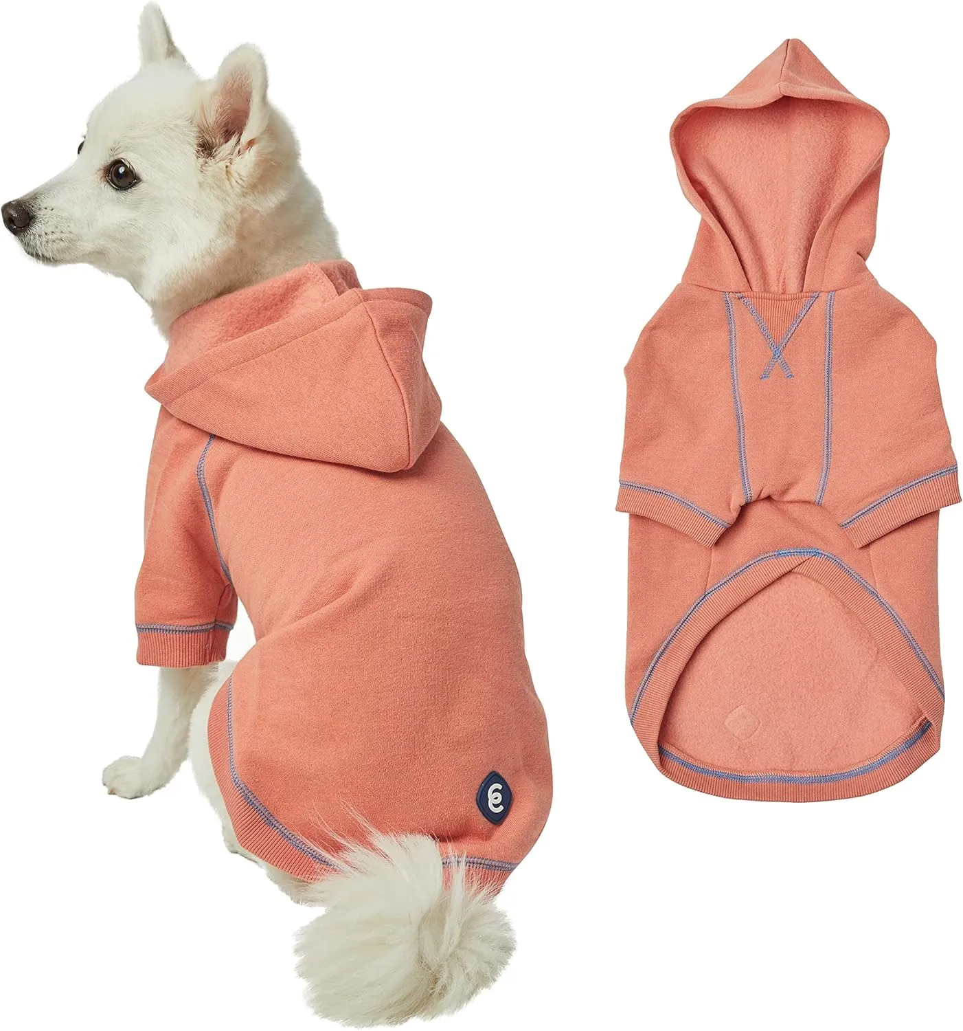 Blueberry Pet Hoodie 14", Sweatshirt With Cozy Soft French Terry, Coral Award-Winning Clothes for Small Dogs, Jersey for Chilly Season