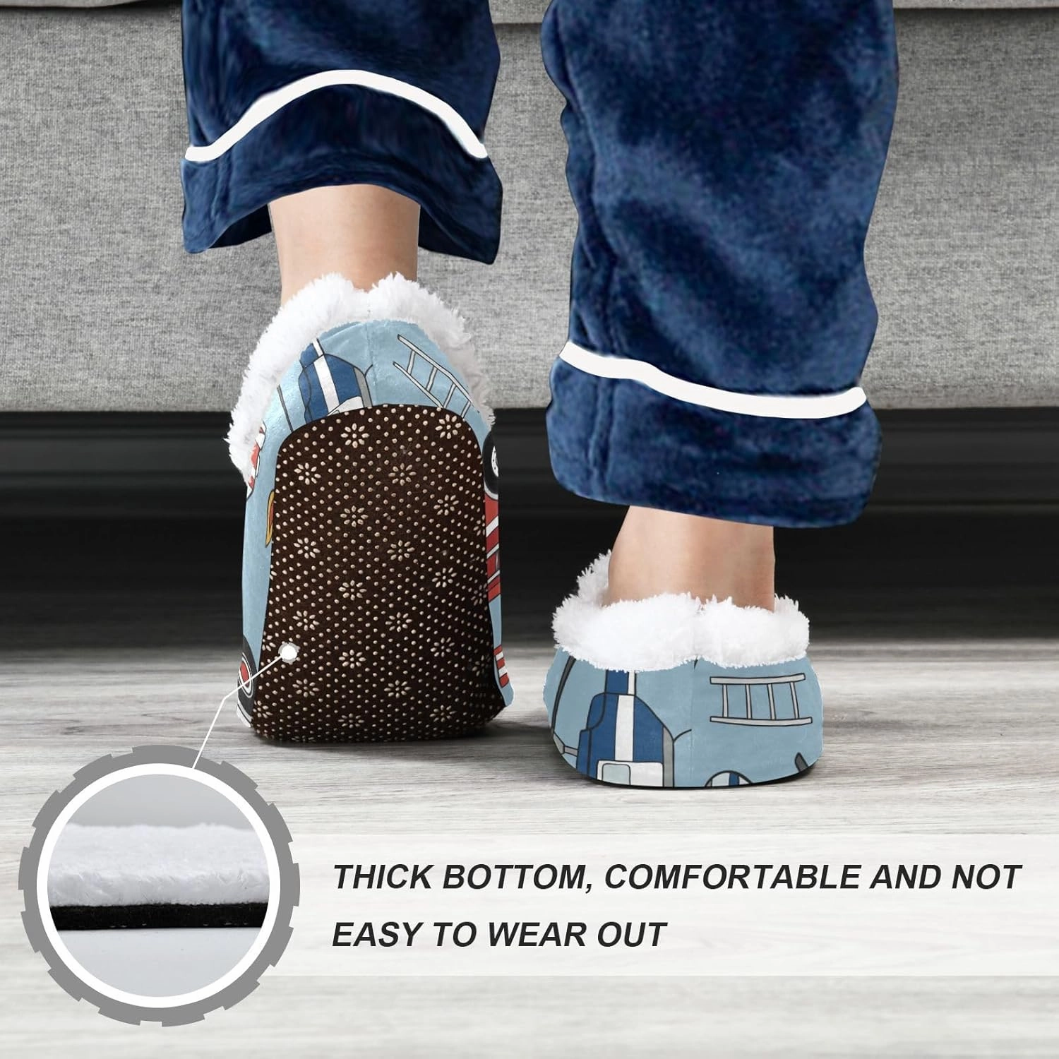 Boccsty Toddler Boys Girls Warm Slippers House Slippers Kids Home Shoes Winter Indoor shoes XS-S