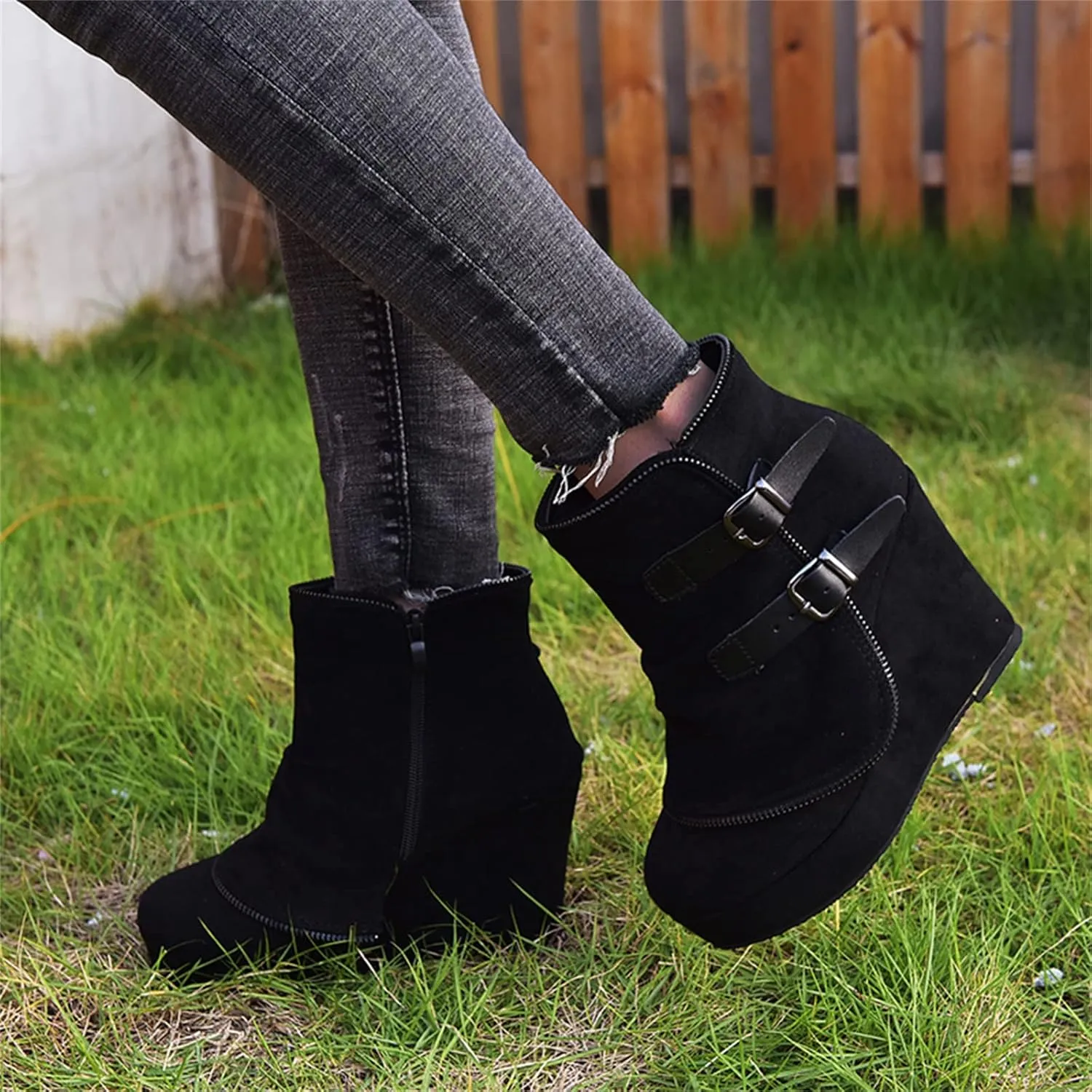 Boots For Women Ankle Booties Flat Heel Western Shoes Ladies Casual Dressy Comfortable Fashion Retro Short Booties