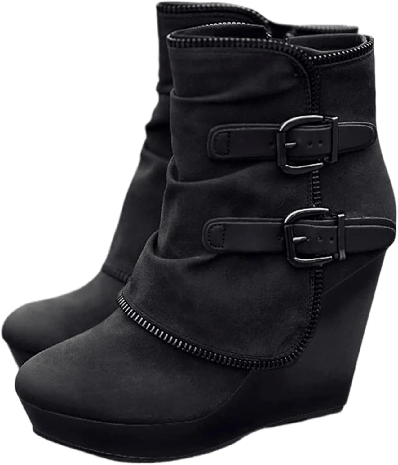 Boots For Women Ankle Booties Flat Heel Western Shoes Ladies Casual Dressy Comfortable Fashion Retro Short Booties