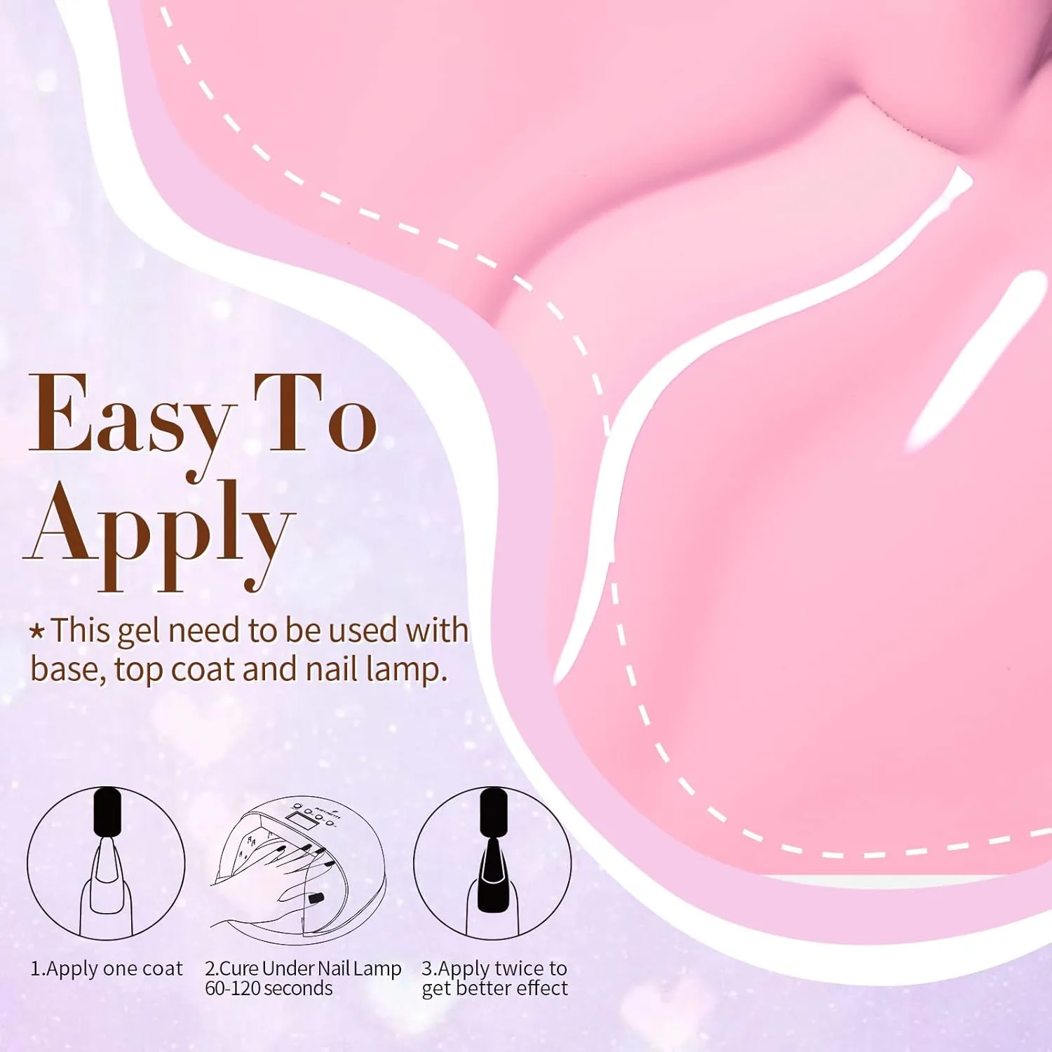 Born Pretty Gel Nail Polish Set Nude Pink Gray Purple Pale Mauve Colors with Glossy Matte Top Coat Base Gel Nail Art DIY Manicure Salon Home 21PCS