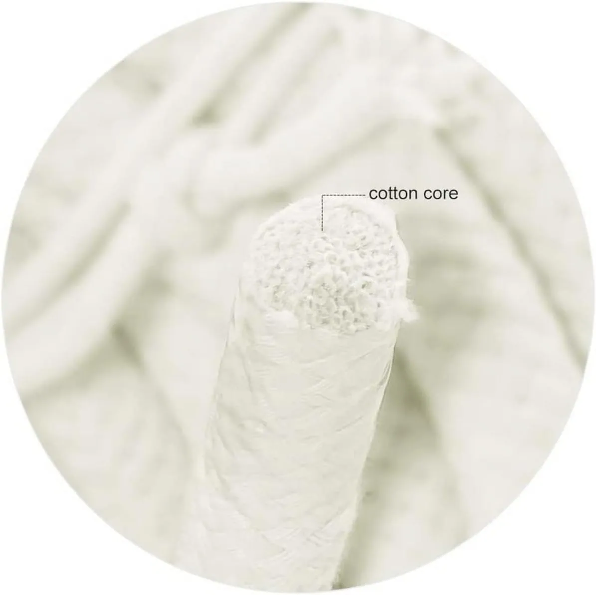 Braided White Cotton Rope (1/2 inch x 100 ft) Natural Soft Utility Rope