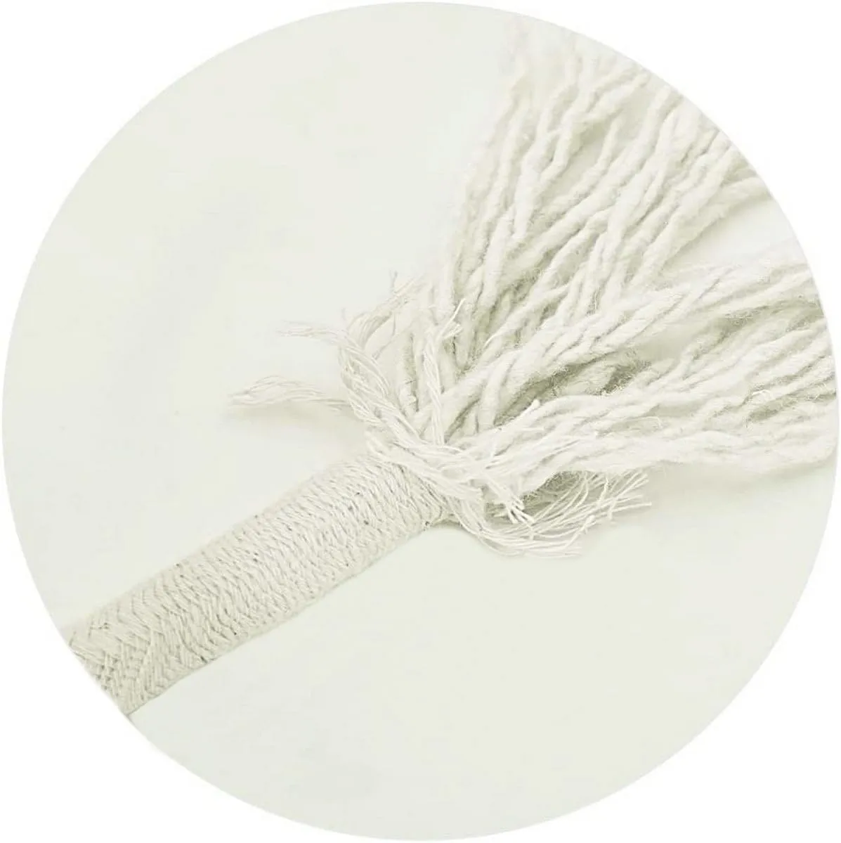 Braided White Cotton Rope (1/2 inch x 100 ft) Natural Soft Utility Rope