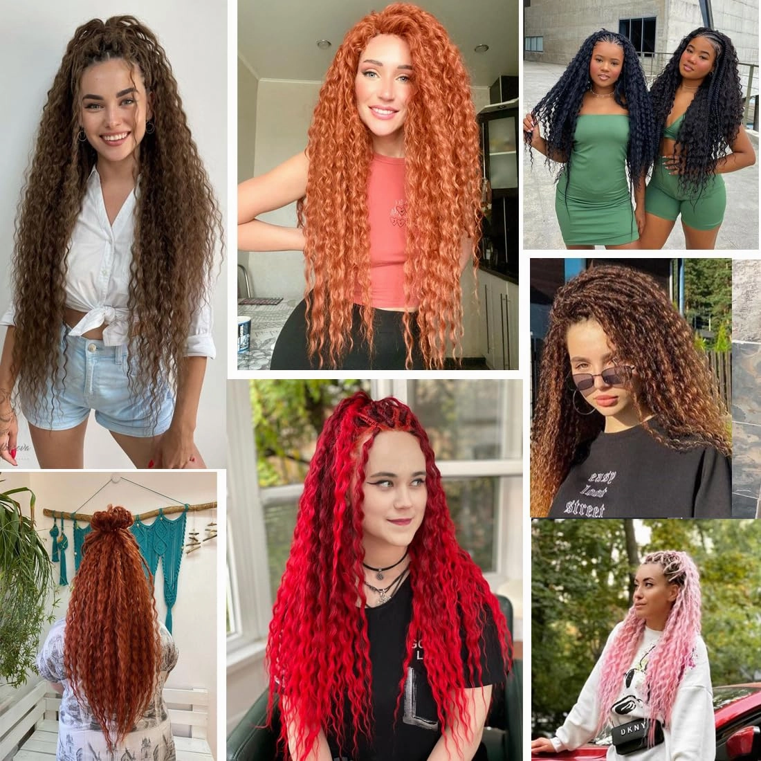 Brazilian Curly Braids Crochet Twist Hair 30inches 3Packs Afro Kinky Curly Braiding Hair Extensions Deep Curly Crochet Hair Synthetic Water Wave Braid Hair(30Inch,350#)