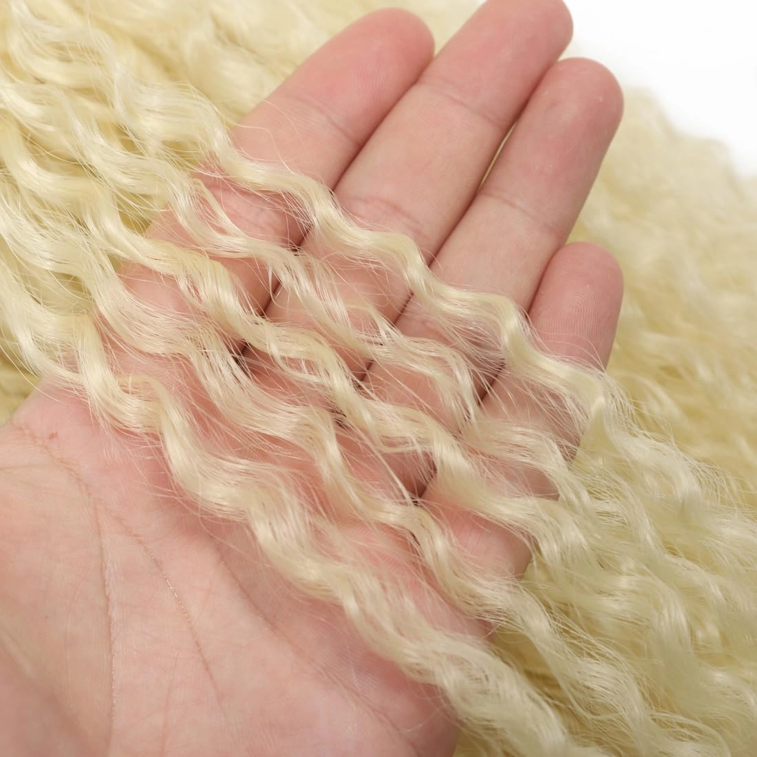 Brazilian Curly Braids Crochet Twist Hair 30inches 3Packs Afro Kinky Curly Braiding Hair Extensions Deep Curly Crochet Hair Synthetic Water Wave Braid Hair(30Inch,613#)