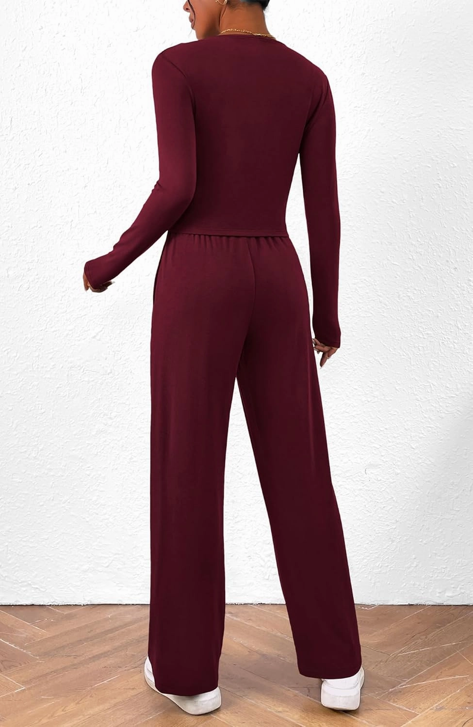 BTFBM Women's Fall Lounge Sets 3 Piece Outfit Tracksuits Casual Long Sleeve Tops High Waisted Sweatpants Set