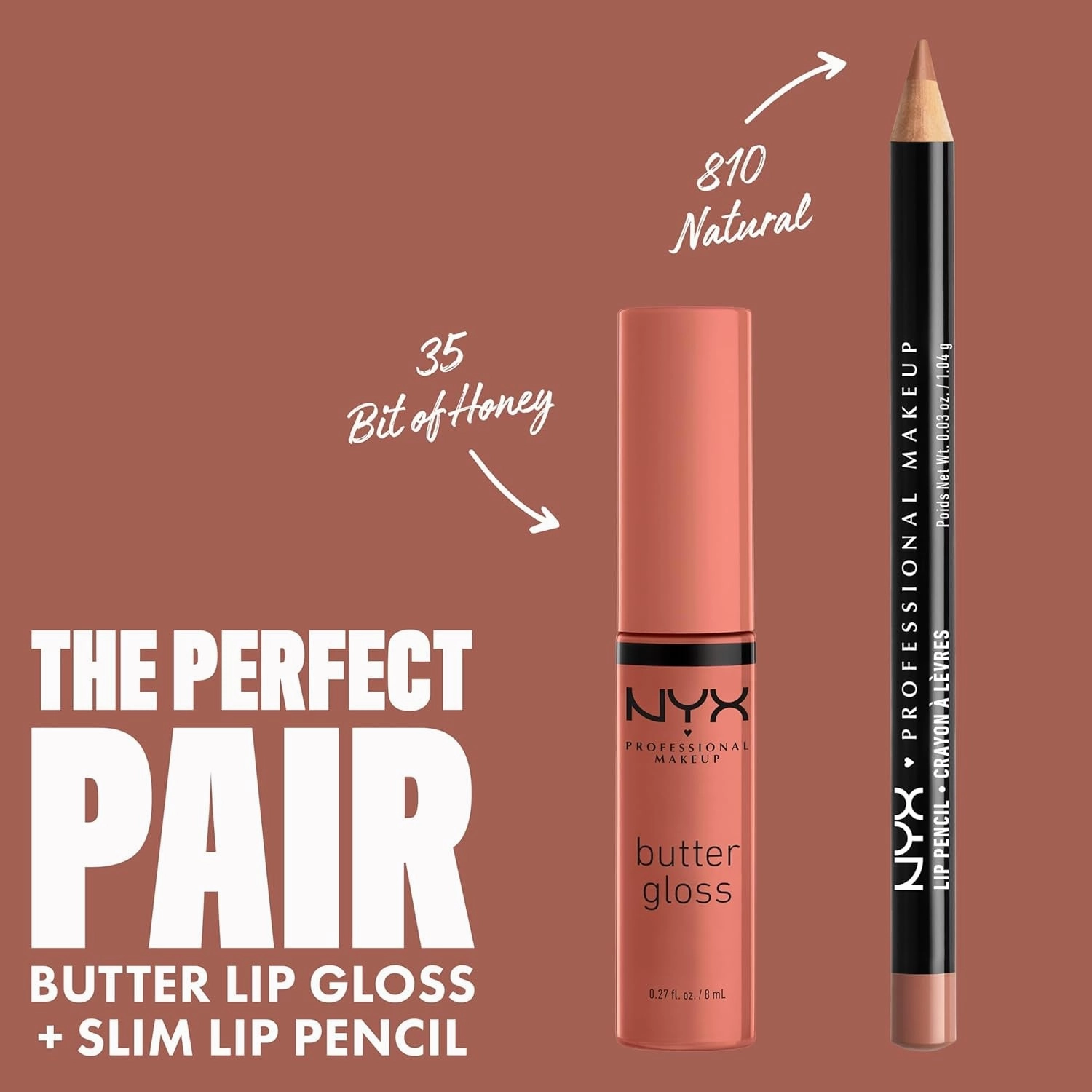 Butter Gloss, Non-Sticky Lip Gloss - Bit of Honey (Peach Nude)