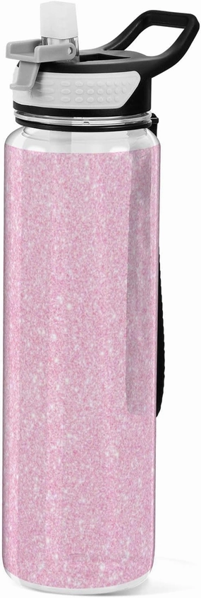 Caikeny colorful Glitter Abstract Stars Water Bottle with Straw Sports Bottles BPA-Free Tritan Water Jug with Carrying Strap for Gym Office Outdoor Sports