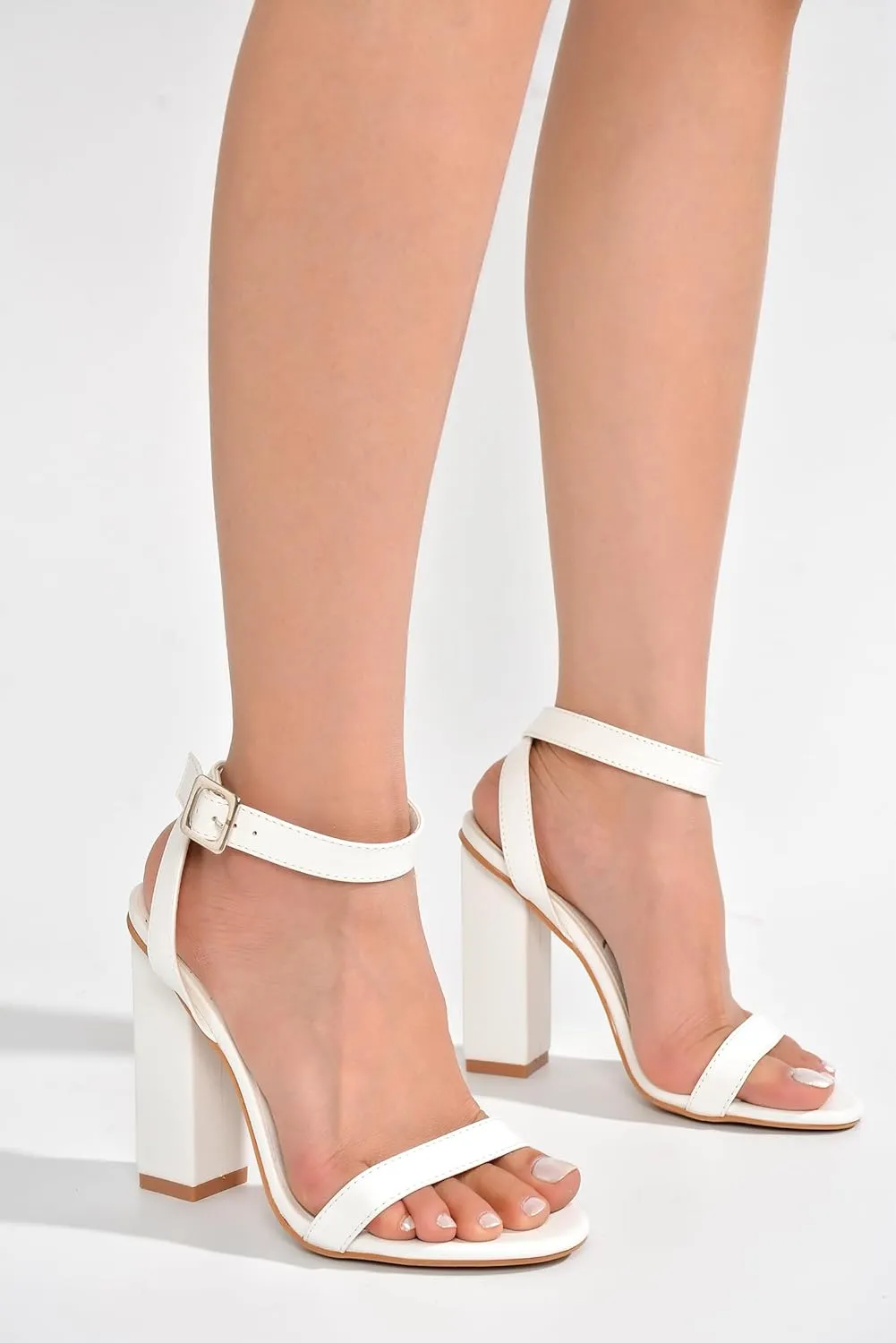 Cape Robbin Maria-7 Seller Lucite Clear Perspex Glitter Block Heel Sandals Black