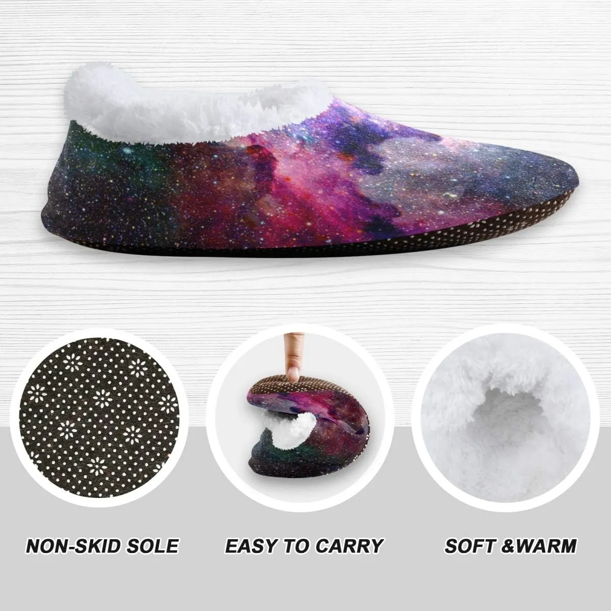 Cartoon Slippers for Women and Men, Womens Coral Fleece Indoor Slippers
