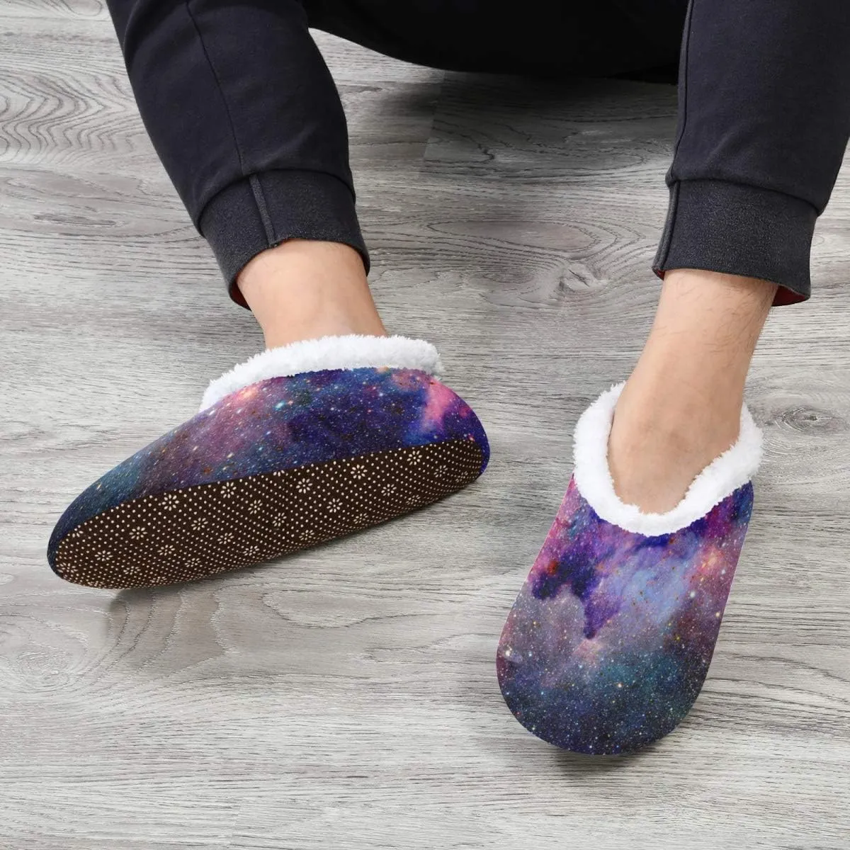 Cartoon Slippers for Women and Men, Womens Coral Fleece Indoor Slippers