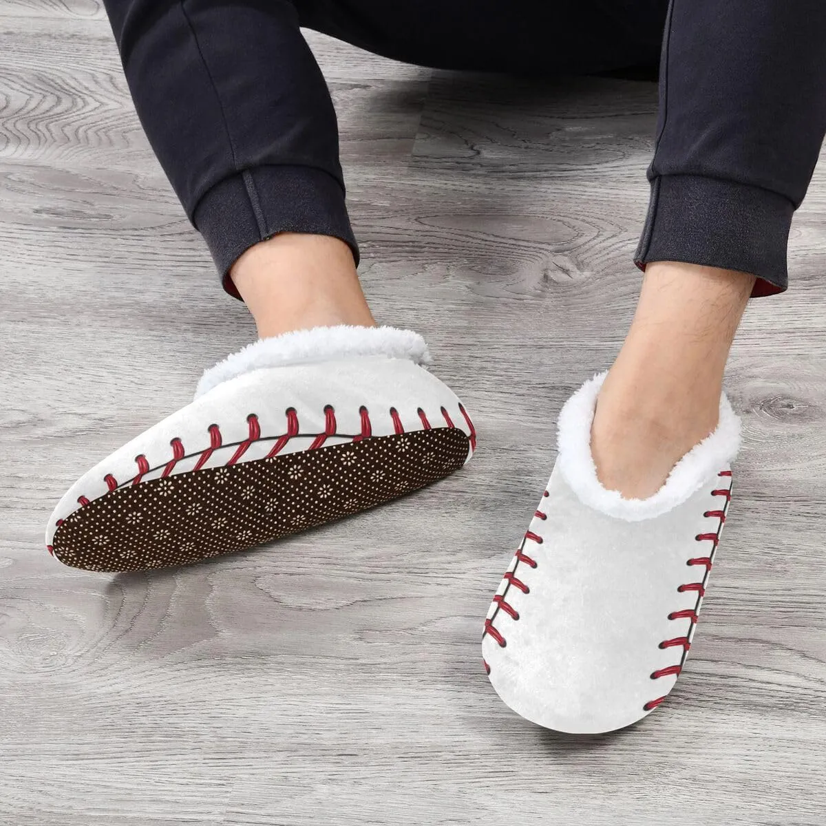 Cartoon Slippers for Women and Men, Womens Coral Fleece Indoor Slippers