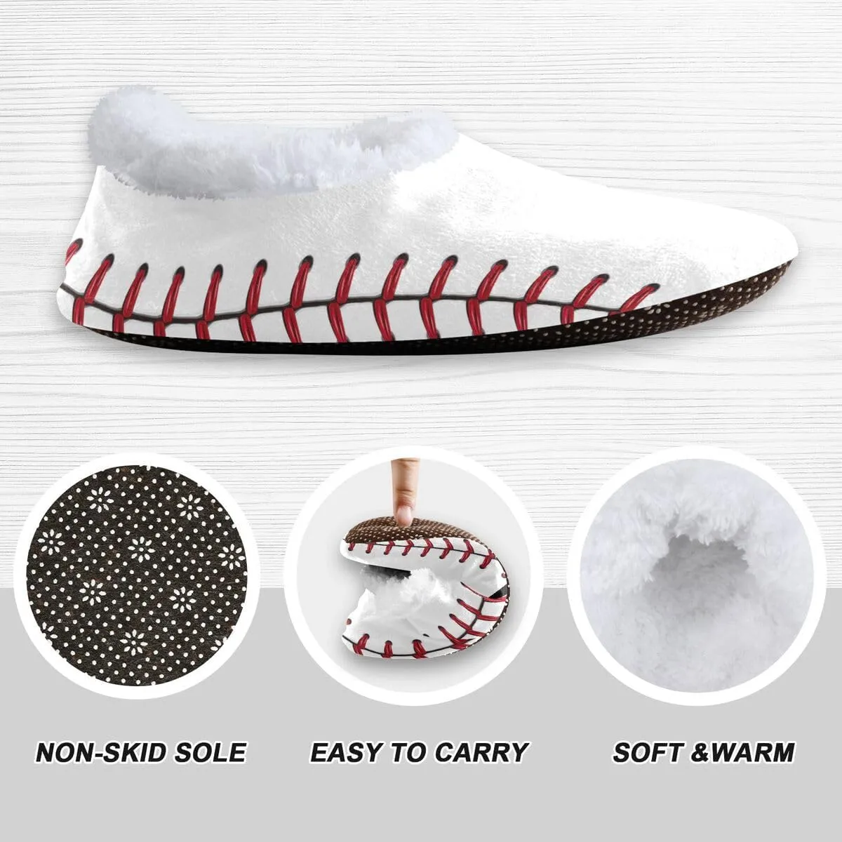 Cartoon Slippers for Women and Men, Womens Coral Fleece Indoor Slippers