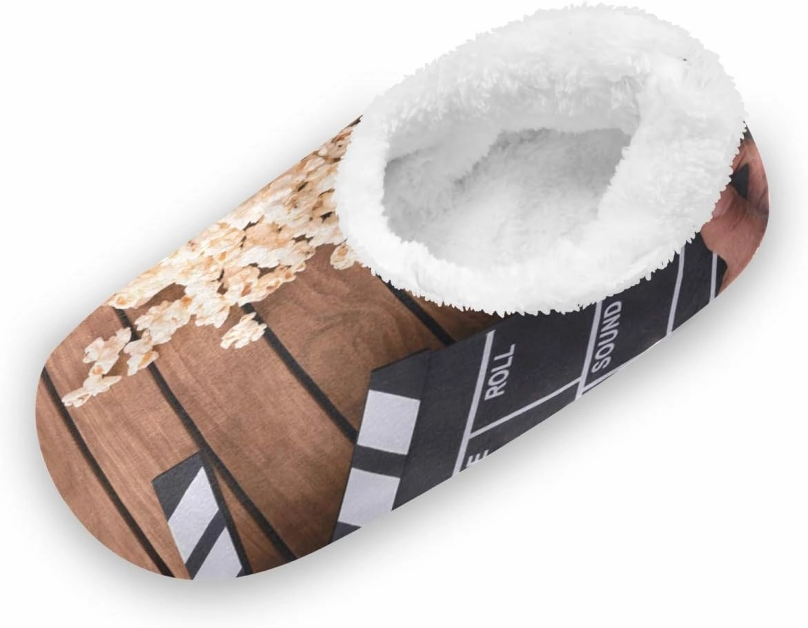 Cartoon Slippers for Women and Men, Womens Coral Fleece Indoor Slippers