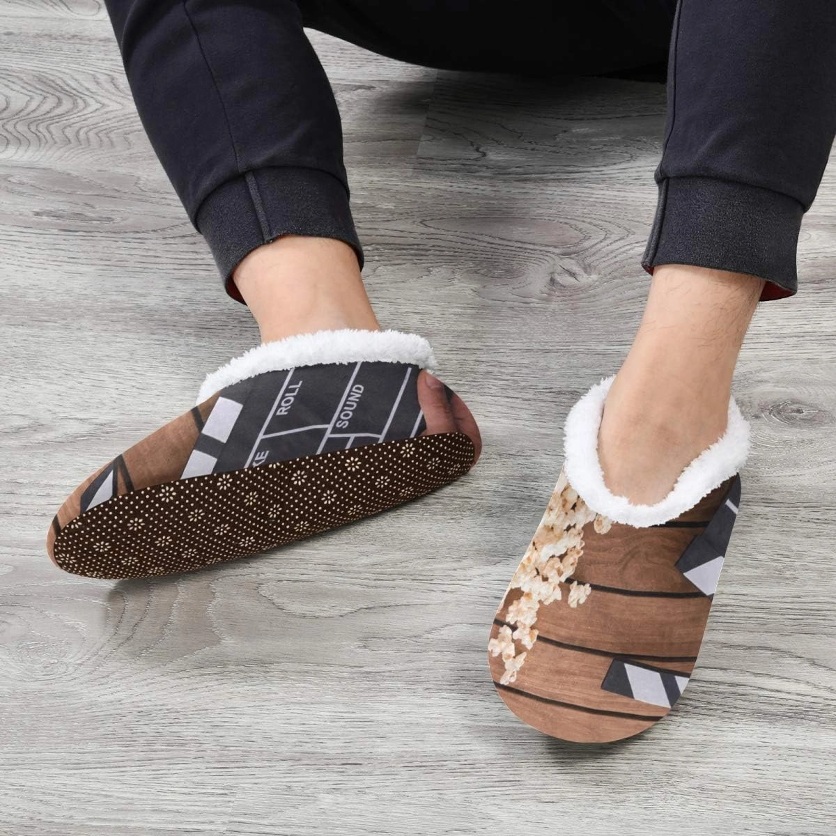 Cartoon Slippers for Women and Men, Womens Coral Fleece Indoor Slippers