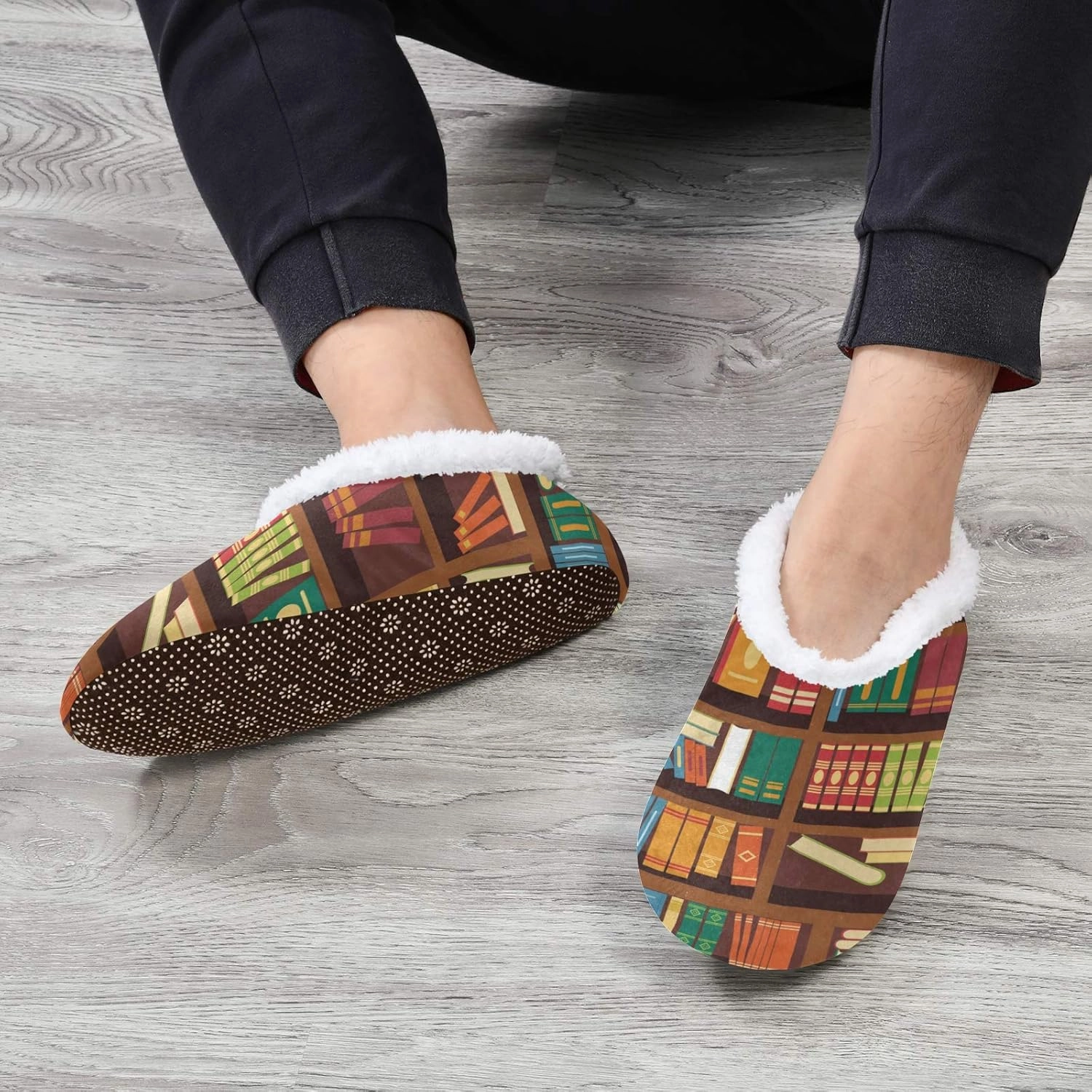 Cartoon Slippers for Women and Men, Womens Coral Fleece Indoor Slippers