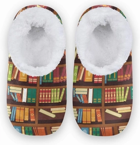 Cartoon Slippers for Women and Men, Womens Coral Fleece Indoor Slippers
