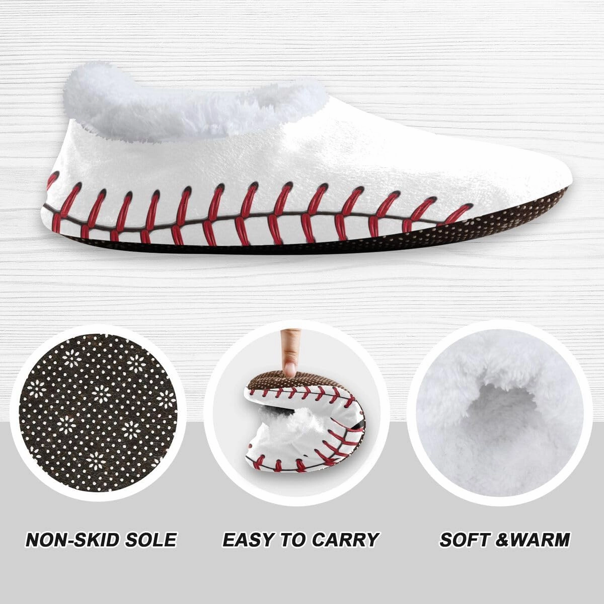 Cartoon Slippers for Women and Men, Womens Coral Fleece Indoor Slippers