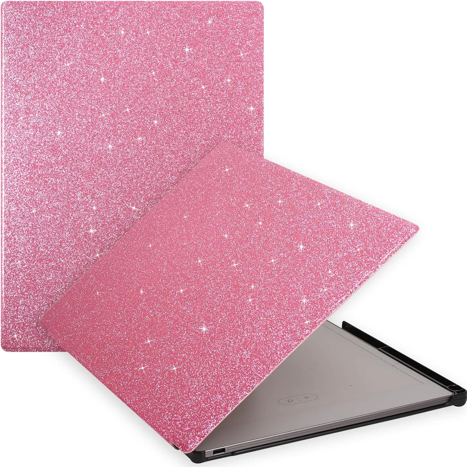 Caweet Case for Remarkable Paper Pro 11.8" 2024, Slim Hard Back Shell Protective Book Folio Cover with Built-in Pen Holder and Auto Wake/Sleep, Glitter Pink