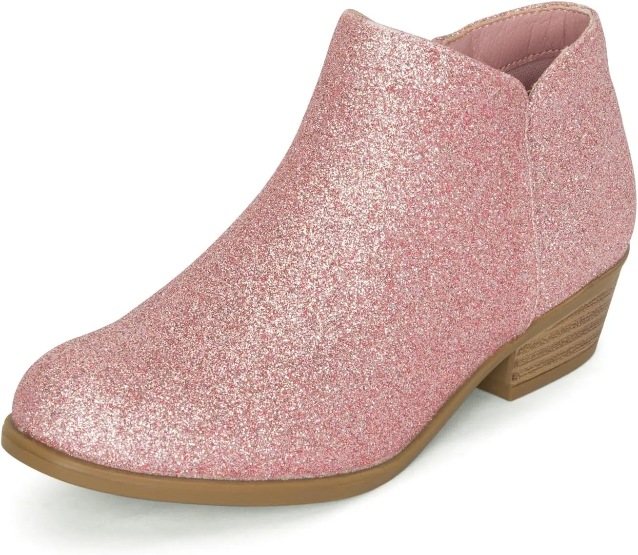 Chariot & Co - Garza IIS- Girls/Kids/Childrens Round Toe Stacked Heel Zipper Western Ankle Boot
