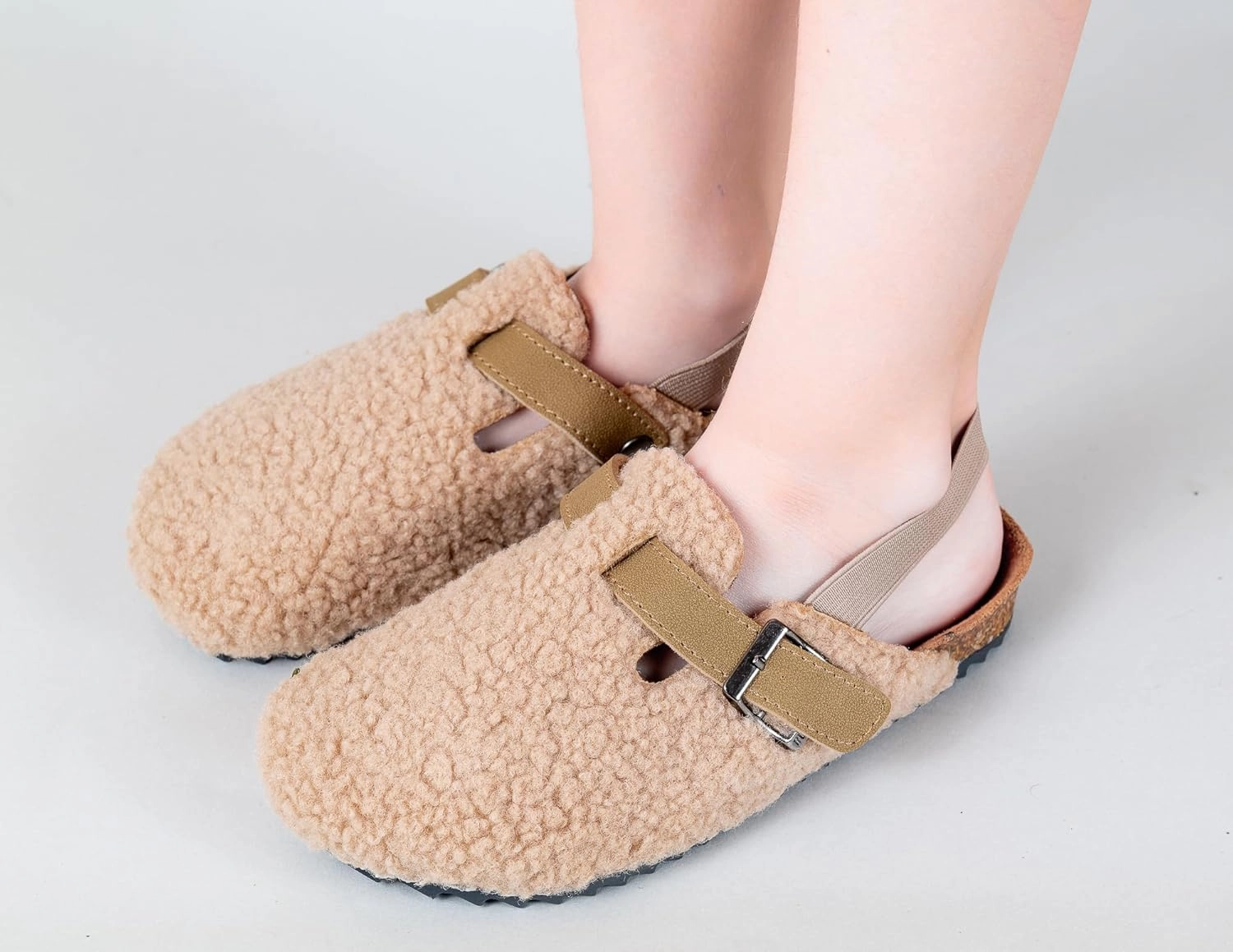 Children's Shearling and Cork Clogs
