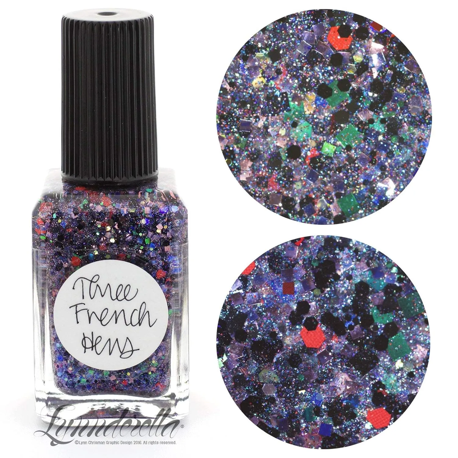 Christmas Multi Glitter Nail Polish—Three French Hens