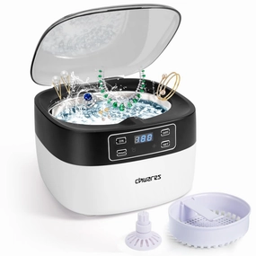 CHWARES Jewelry Cleaner Ultrasonic Machine for Home, 40kHZ Ultrasonic Jewelry Cleaner with Degas for Coins, Eyeglass, Watch, and CD, 5 Time Setting, LED Touch Screen, 25 oz (750ml)
