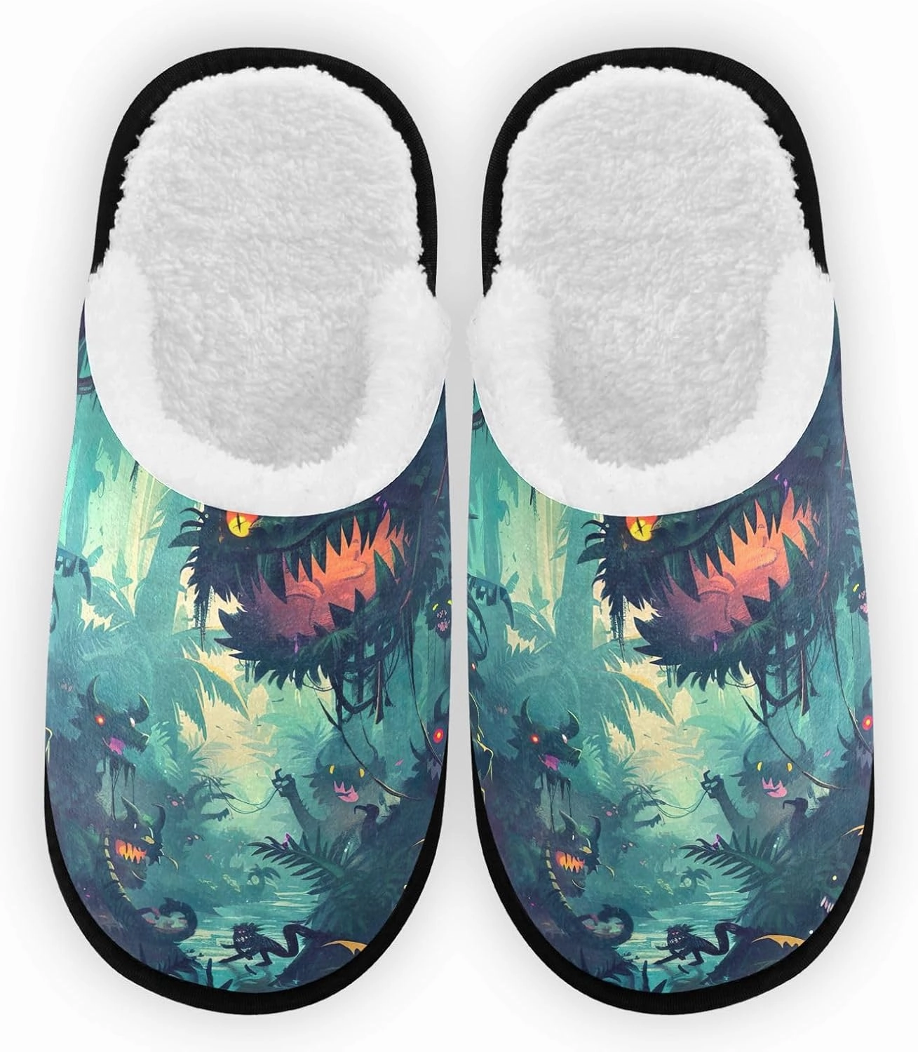 City at Dusk Mens Slip on Slippers, Home Slippers Portable Hospital Slippers with Storage Bag