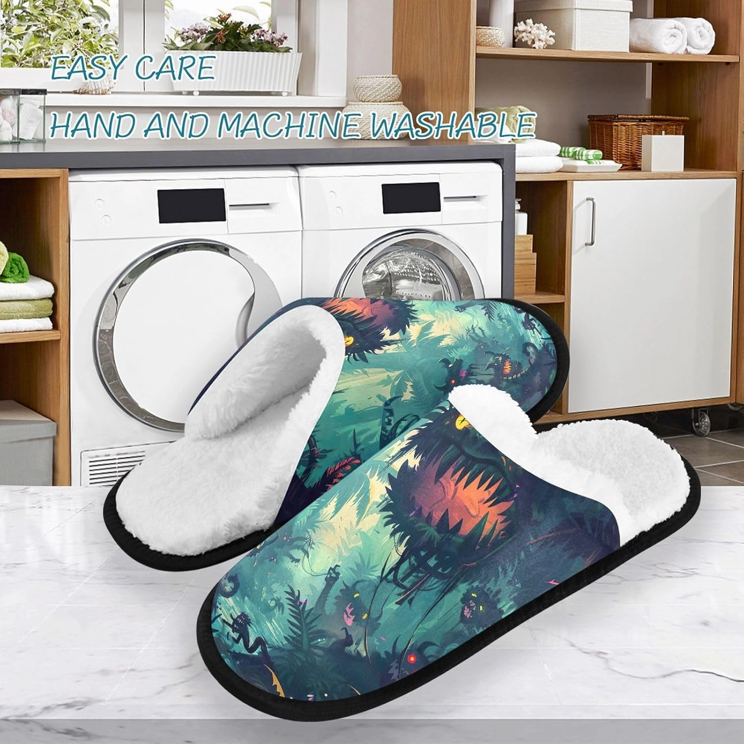 City at Dusk Mens Slip on Slippers, Home Slippers Portable Hospital Slippers with Storage Bag