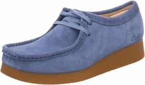Clarks Wallabeeevo Women's Trainers, Blue Suede, 9.5 Women