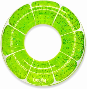 CocoNut Float Glitter Citrus Pool Floats – Inflatable Ring Floats – Durable Long Lasting 3.5 Foot Lounge Tubes and Water Toys – Colorful Decorations for Summer Parties, Events – Ages 8  Years