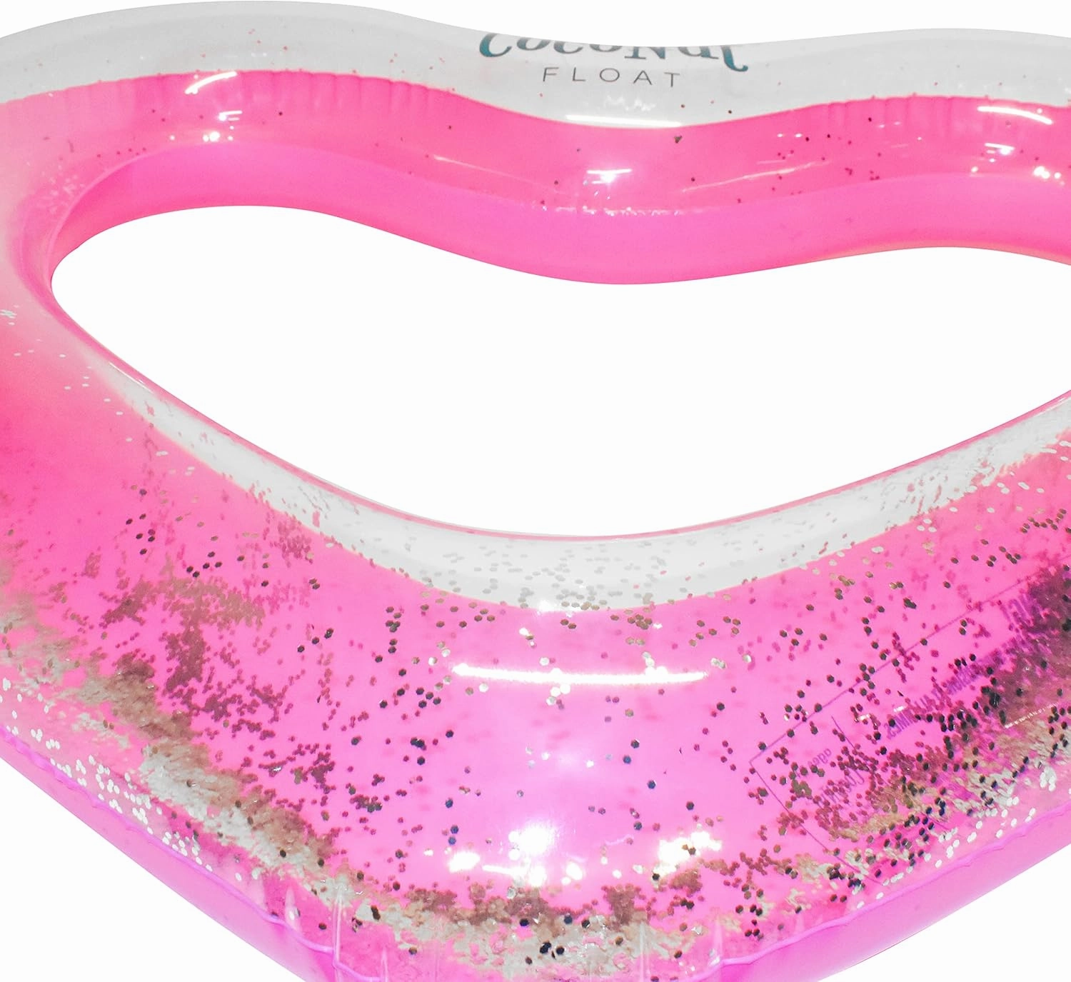 CocoNut Float Glitter Heart Pool Floats – Inflatable Pool Rings – Durable Long Lasting Lounge Tubes and Water Toys – Fun Decoration for Parties, Events – Ages 8  Years
