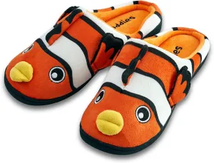 Coddies Clownfish Slippers | Funny Fish Slippers for Men, Women & Kids | Plush Animal House Shoes - Memory Foam Soles - Christmas Gifts