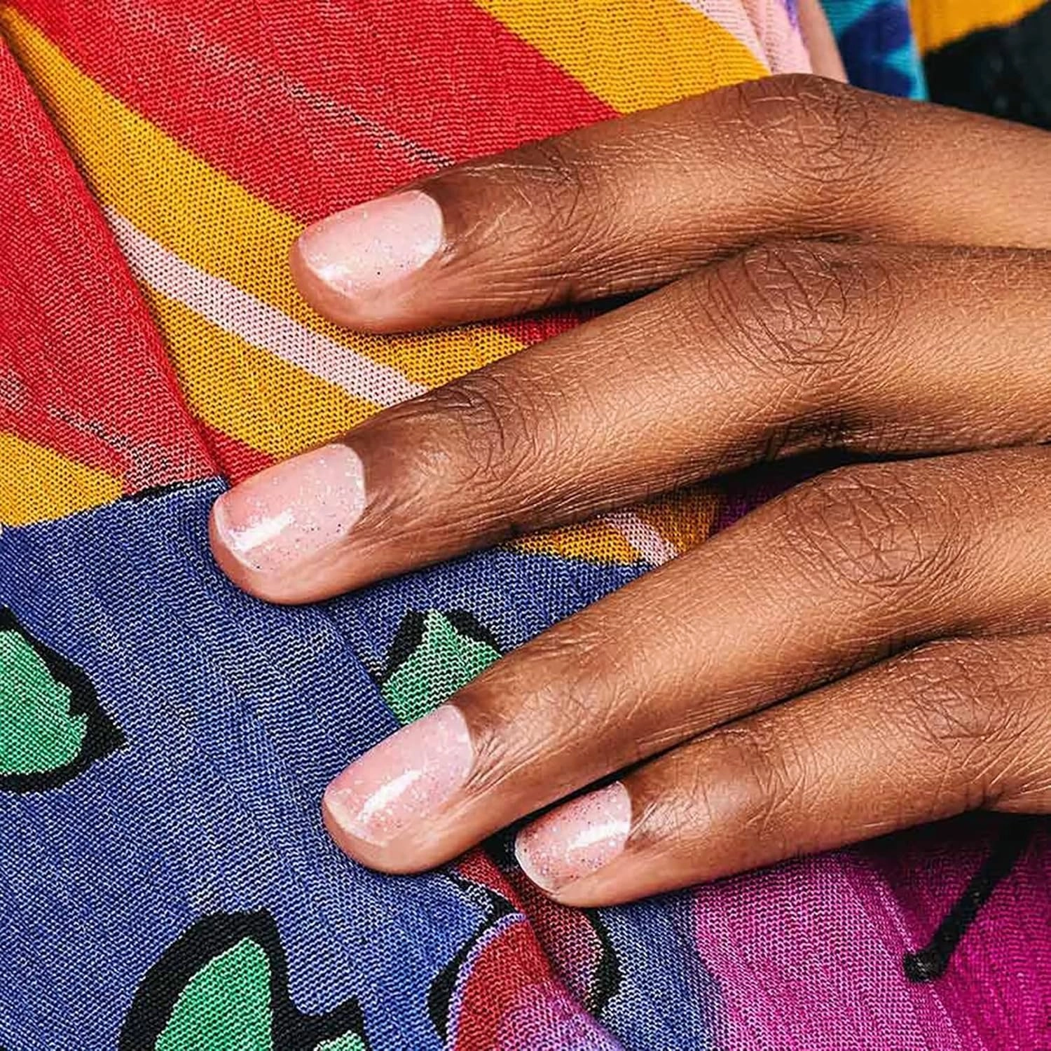 Color Street: Wannabe (glitter overlay on translucent pink)