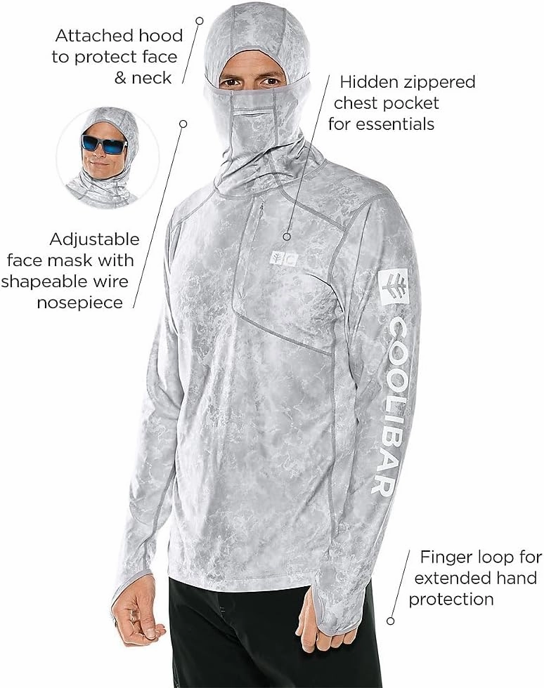 Coolibar UPF 50  Men's Andros Fishing Hoodie - Sun Protective
