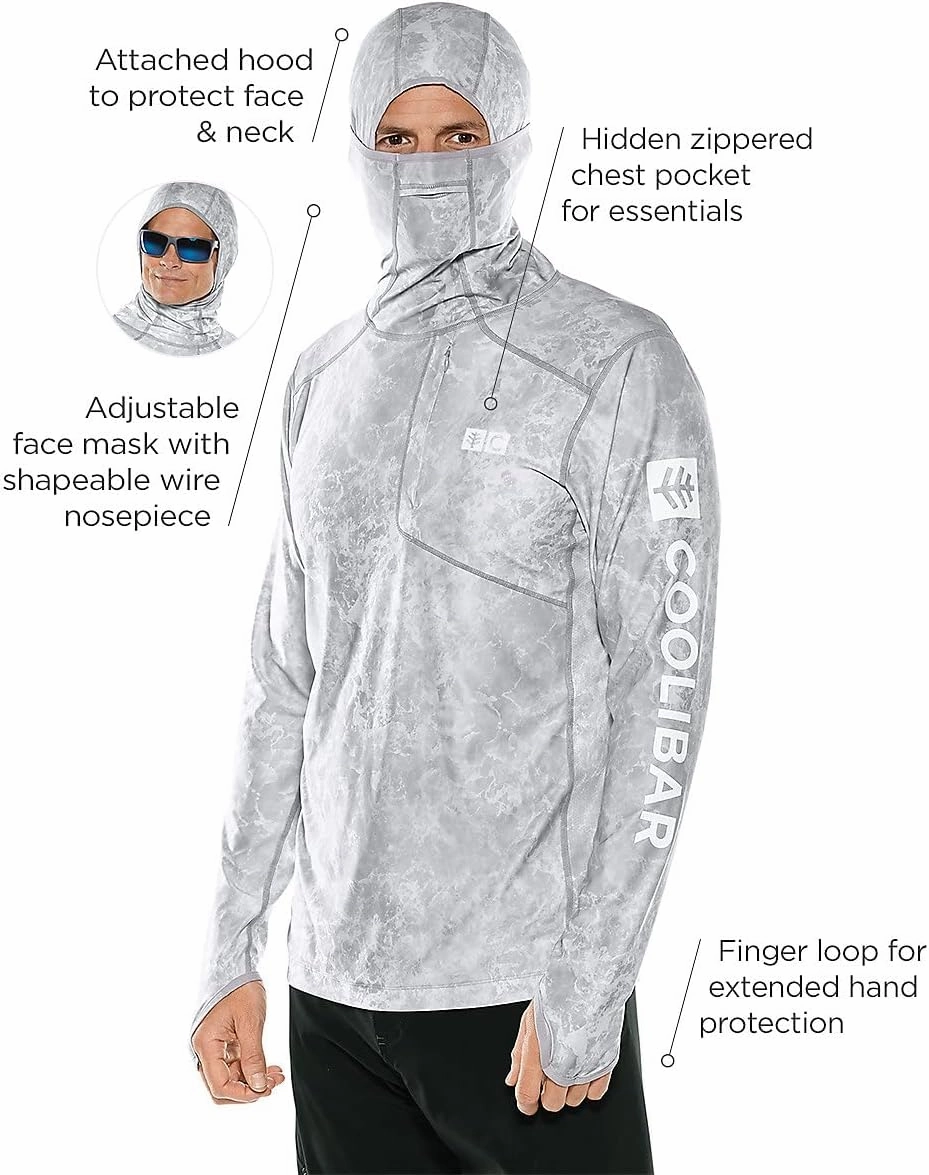 Coolibar UPF 50  Men's Andros Fishing Hoodie - Sun Protective