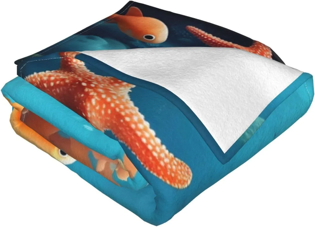 Coral Fish Underwater Super Soft Microfiber Flannel Blankets, Bed, Sofa Ultra Luxurious Warm and Cozy for All Seasons