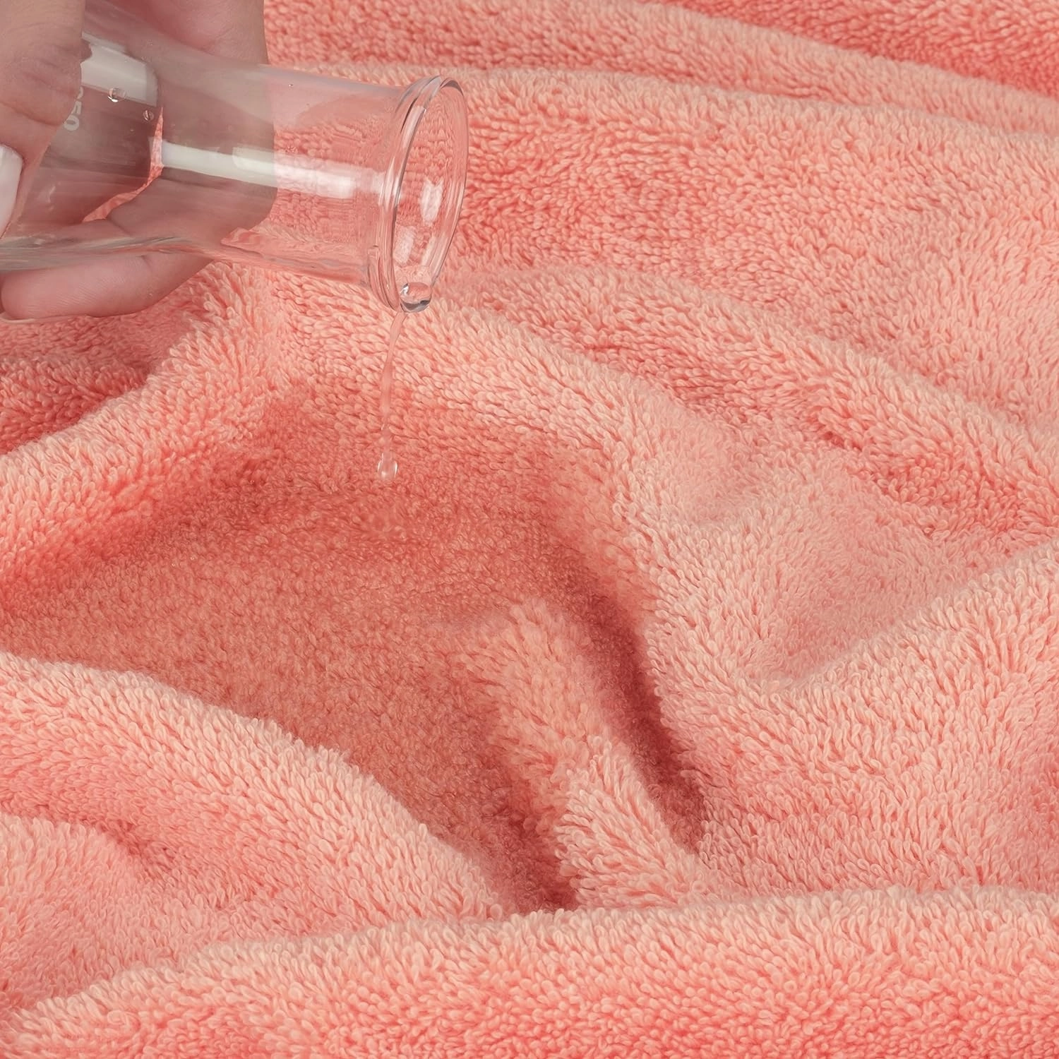 Cotton Paradise 6 Piece Towel Set, 100% Cotton Soft Absorbent Turkish Towels for Bathroom, 2 Bath Towels 2 Hand Towels 2 Washcloths, Coral Towel Set