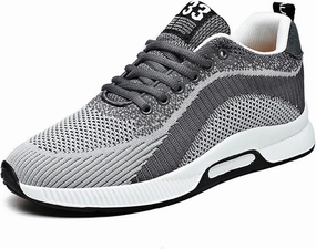 Couple Men's Elevator Casual Mesh Trainers Lightweight Breathable Lace Up Sports Shoes with Hidden Lift Heel for Men 10 Cm Vintage Sneaker