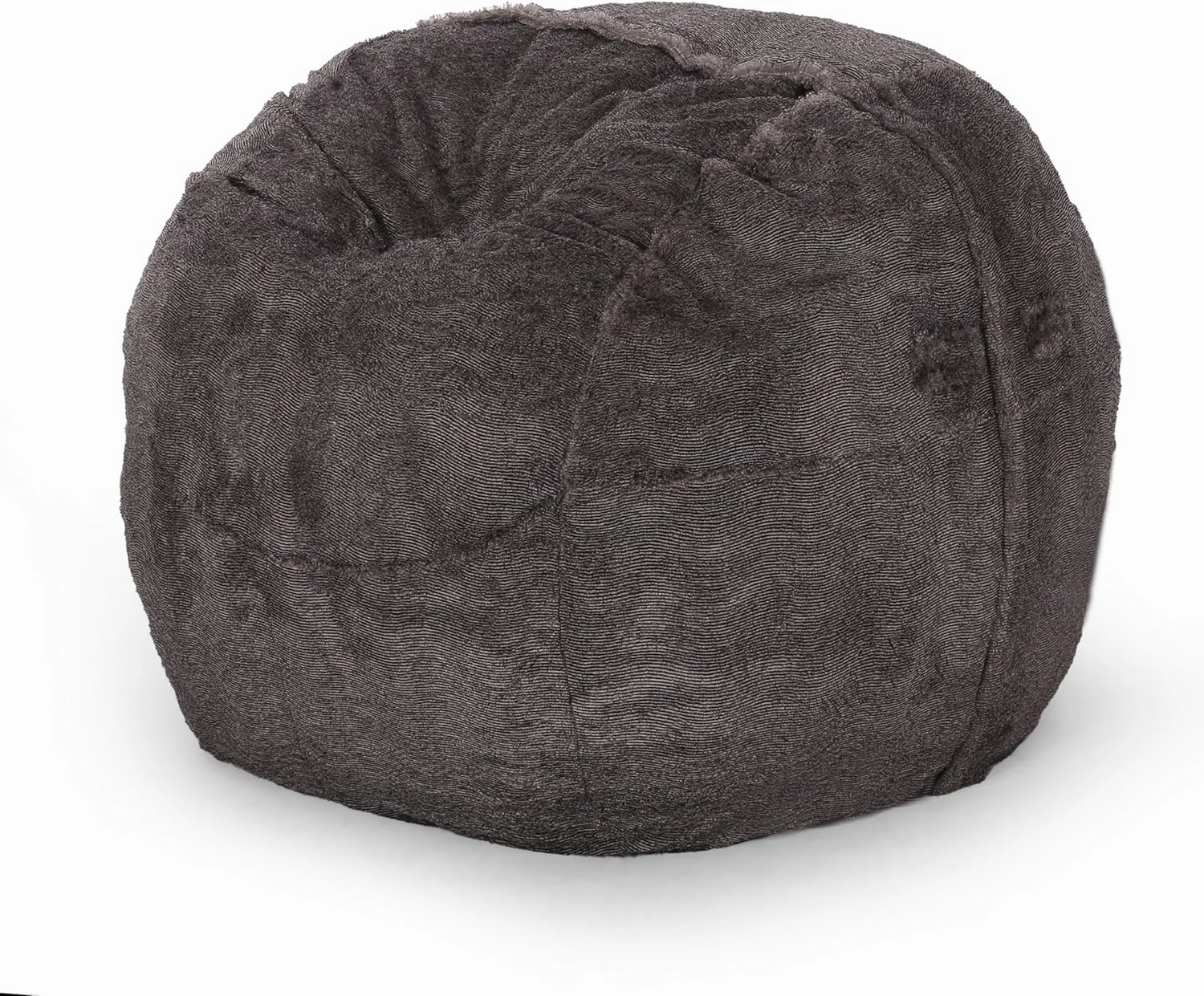 Cozy and Stylish 5-Foot Faux Fur Bean Bag for Relaxation and Fun, Brown/Beige